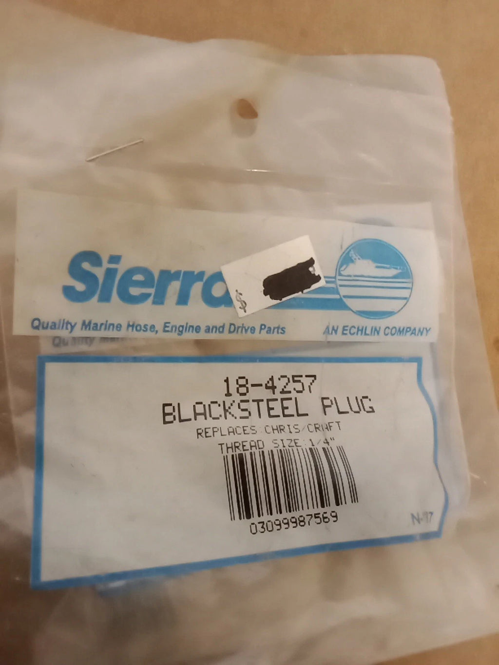 18-4257 SIERRA BLACKSTEEL PLUG PIPE PLUG