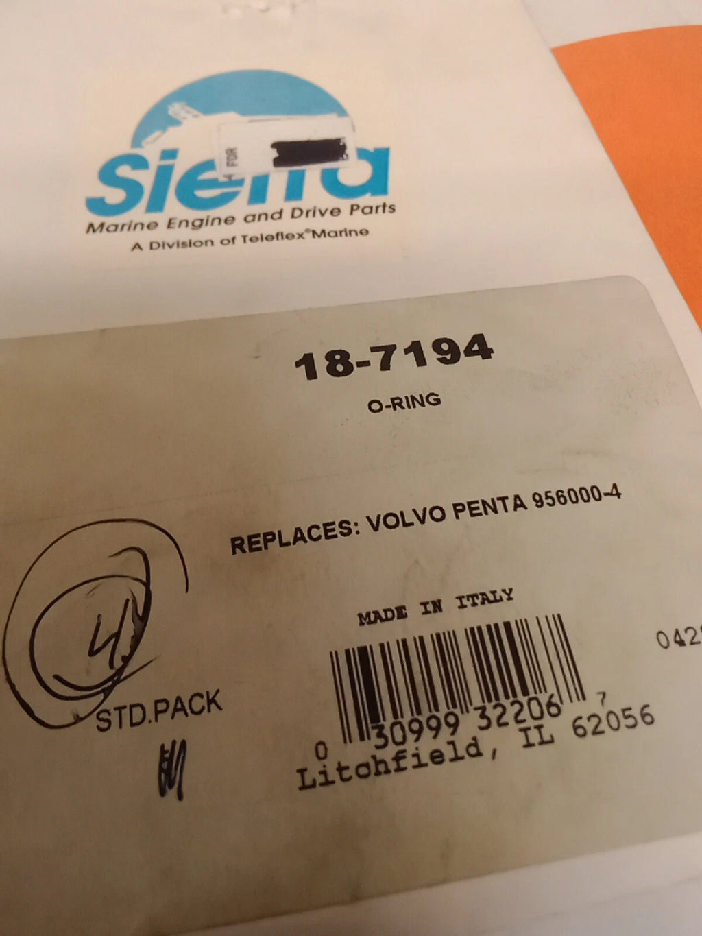 18-7194 SIERRA SEALING O-RING REPLACES VOLVO PENTA 95600-4