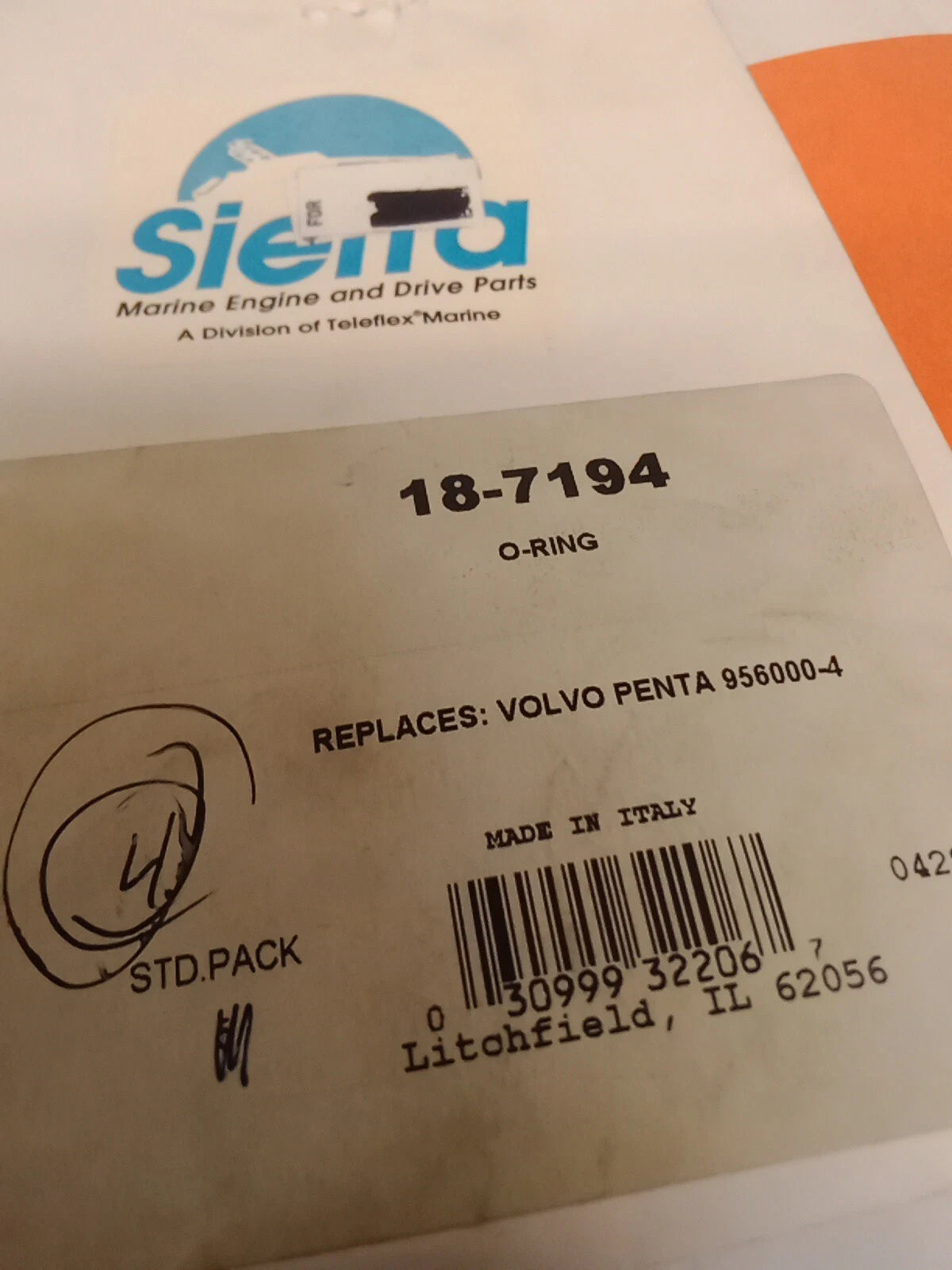 18-7194 SIERRA SEALING O-RING REPLACES VOLVO PENTA 95600-4