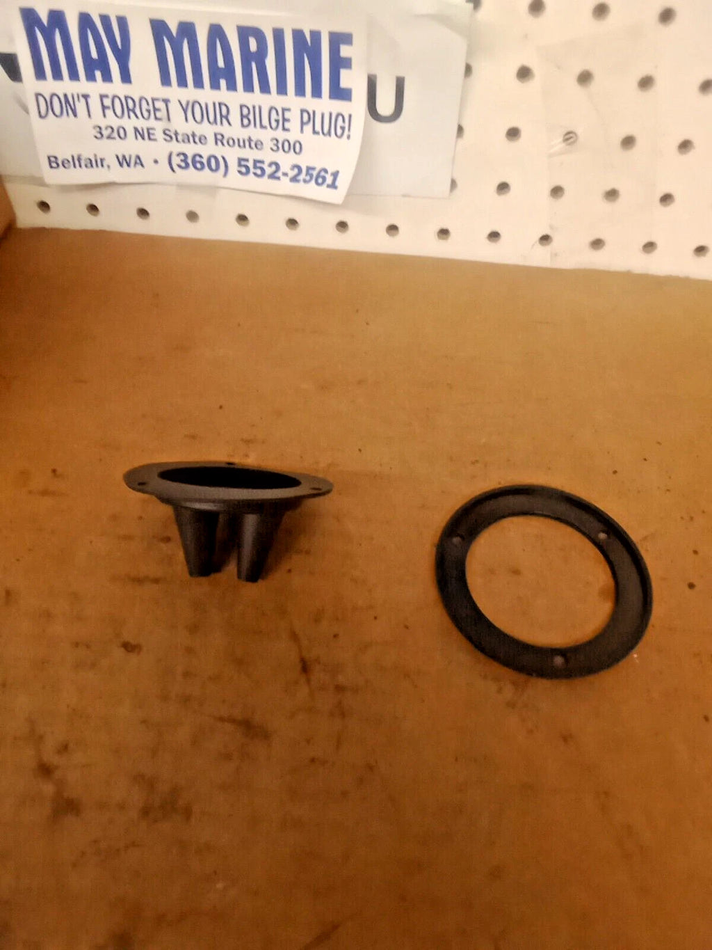 38062K UFLEX 105 x 50mm 2 Hole Control Cable Gaiter / Grommet - Black