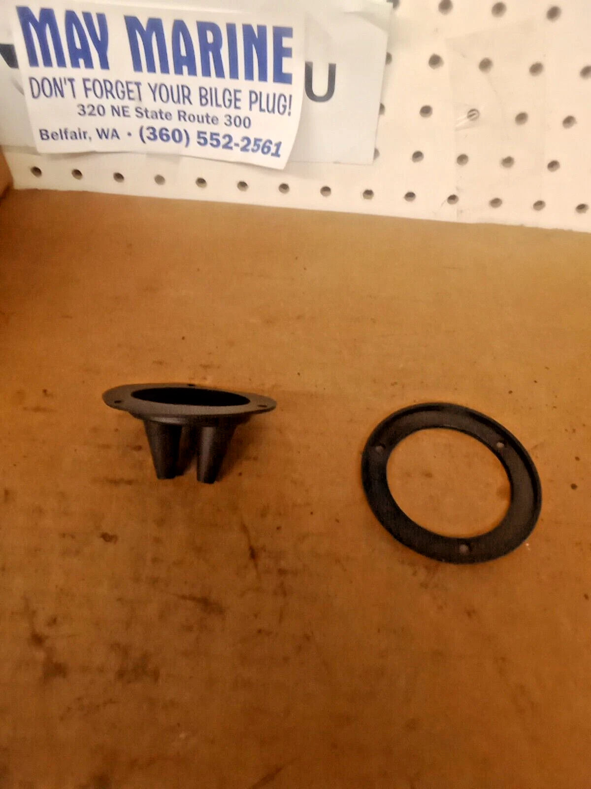 38062K UFLEX 105 x 50mm 2 Hole Control Cable Gaiter / Grommet - Black