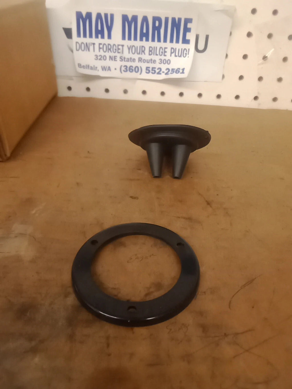 38062K UFLEX 105 x 50mm 2 Hole Control Cable Gaiter / Grommet - Black