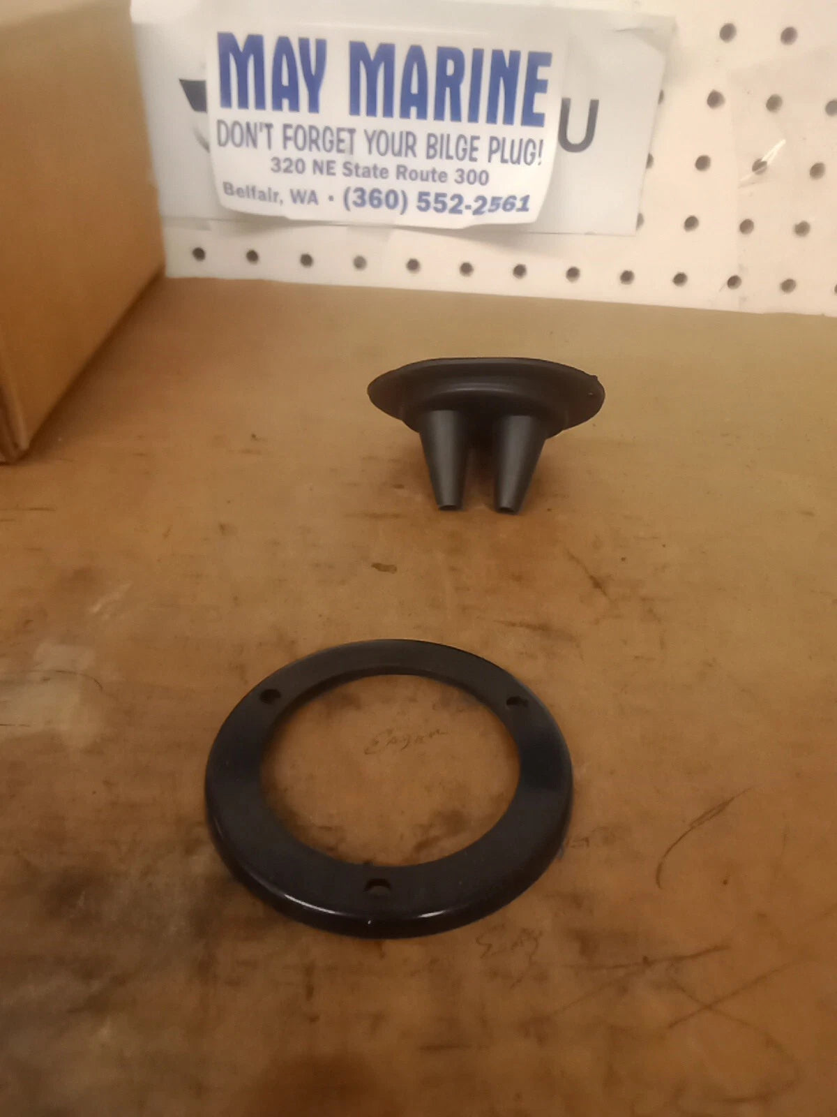 38062K UFLEX 105 x 50mm 2 Hole Control Cable Gaiter / Grommet - Black