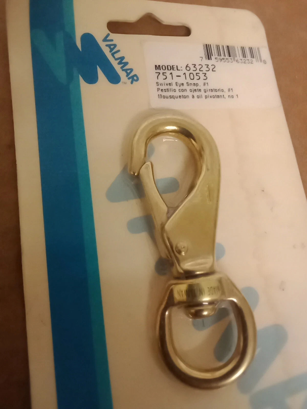 63232 Valmar "Marine  Swivel Eye Snap"   3-1/4"