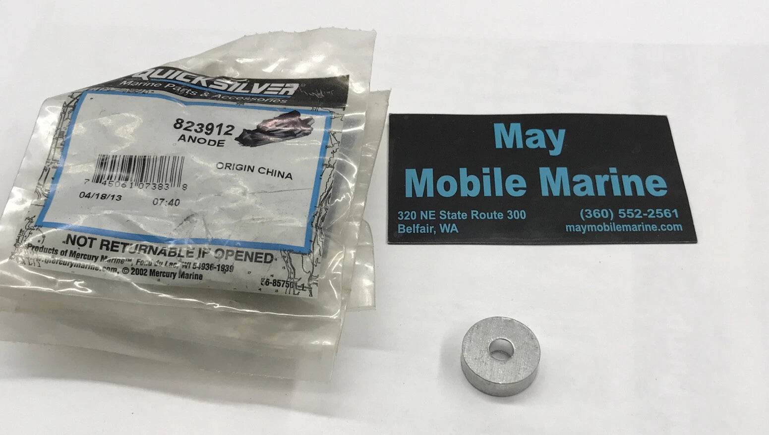 Mercury/Quicksilver Anode  Part# 823912