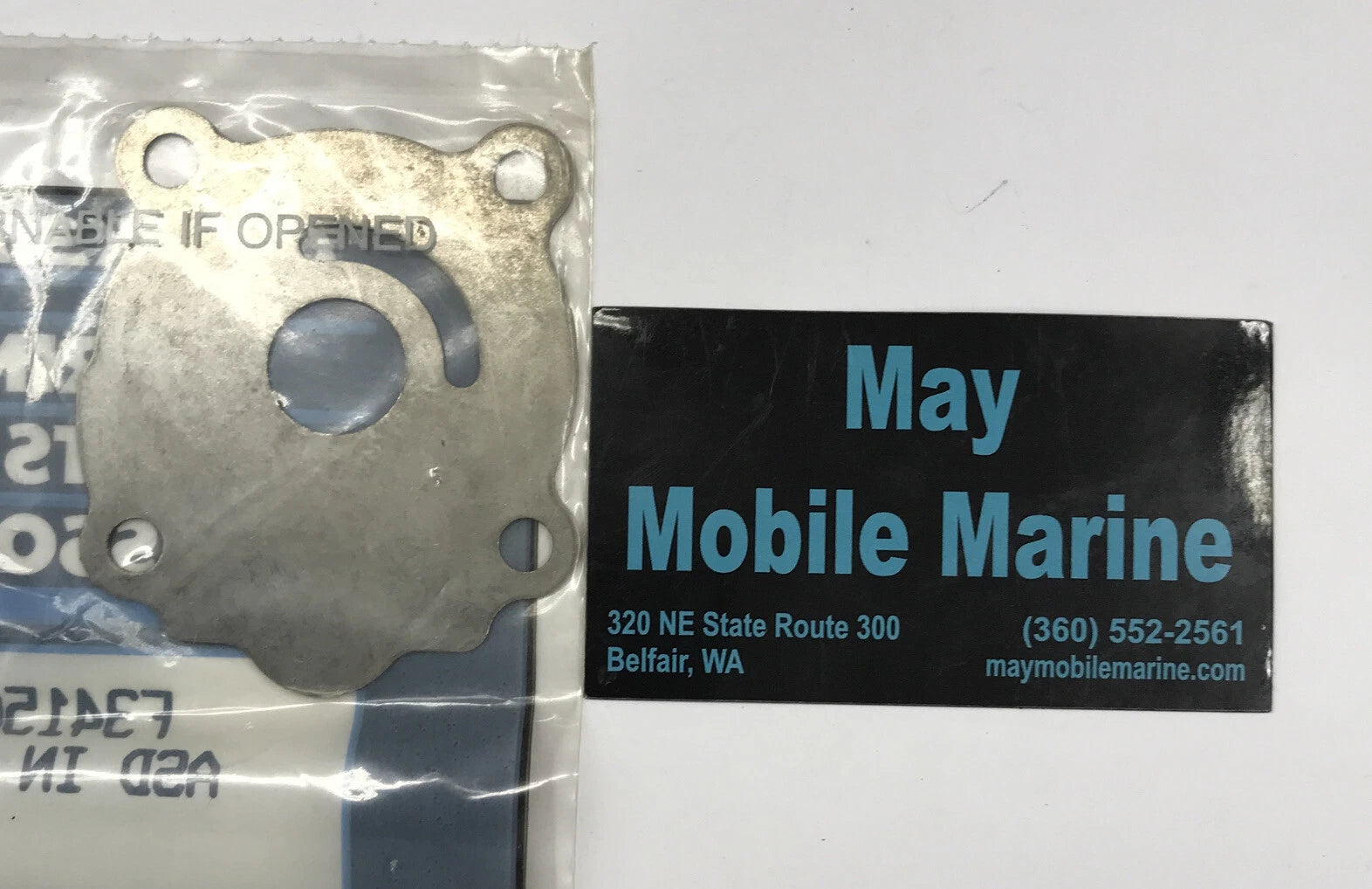 IP0574 MERCURY FORCE WATER PUMP PLATE NOS FA341562 F341562