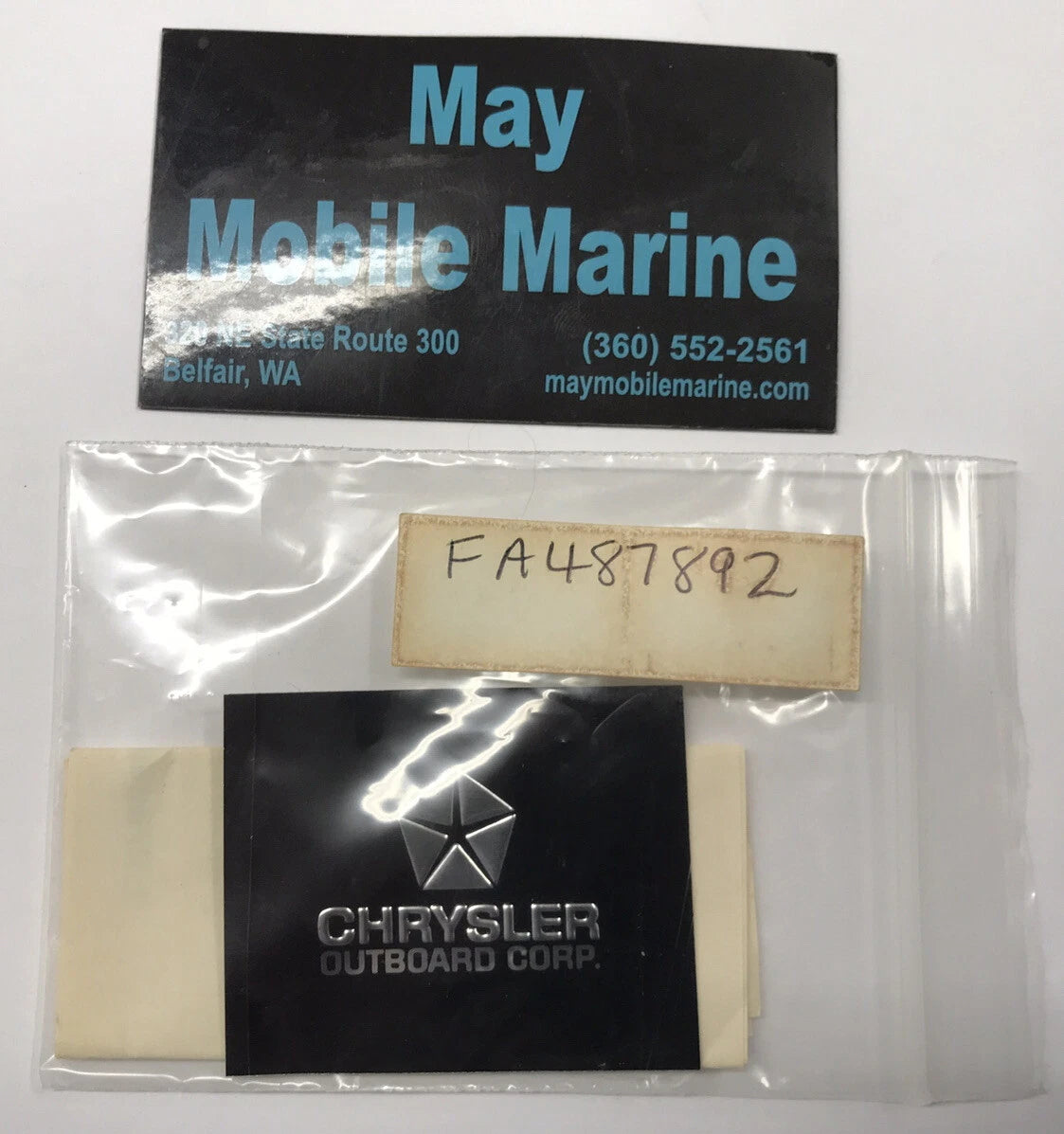 CHYSLER OUTBOARD DECAL FA487892
