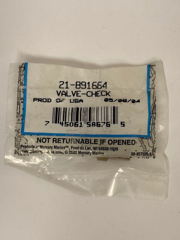 MERCURY QUICKSILVER VALVE CHECK 21-891664