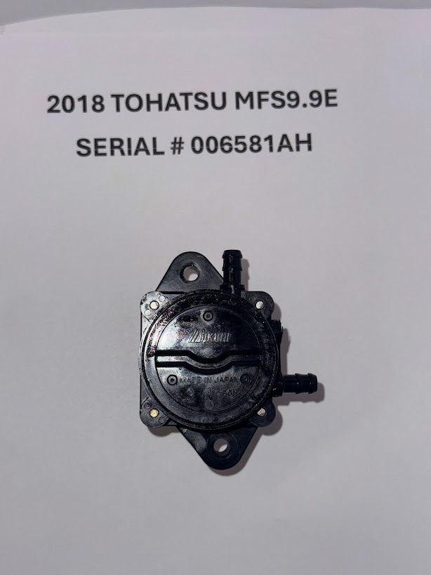 Used Tohatsu fuel pump 3H8040001M 2018 MFS9.9E