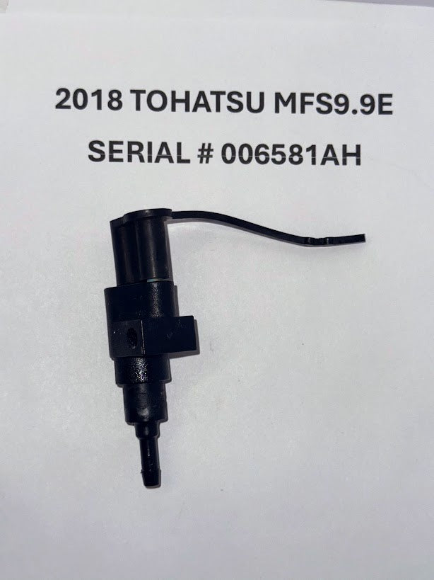 Used Tohatsu 394702601M fuel connector engine side 4-stroke 2018 MFS9.9E