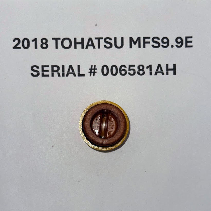 Used Tohatsu engine oil filler cap 3R0710151M 2018 MFS9.9E