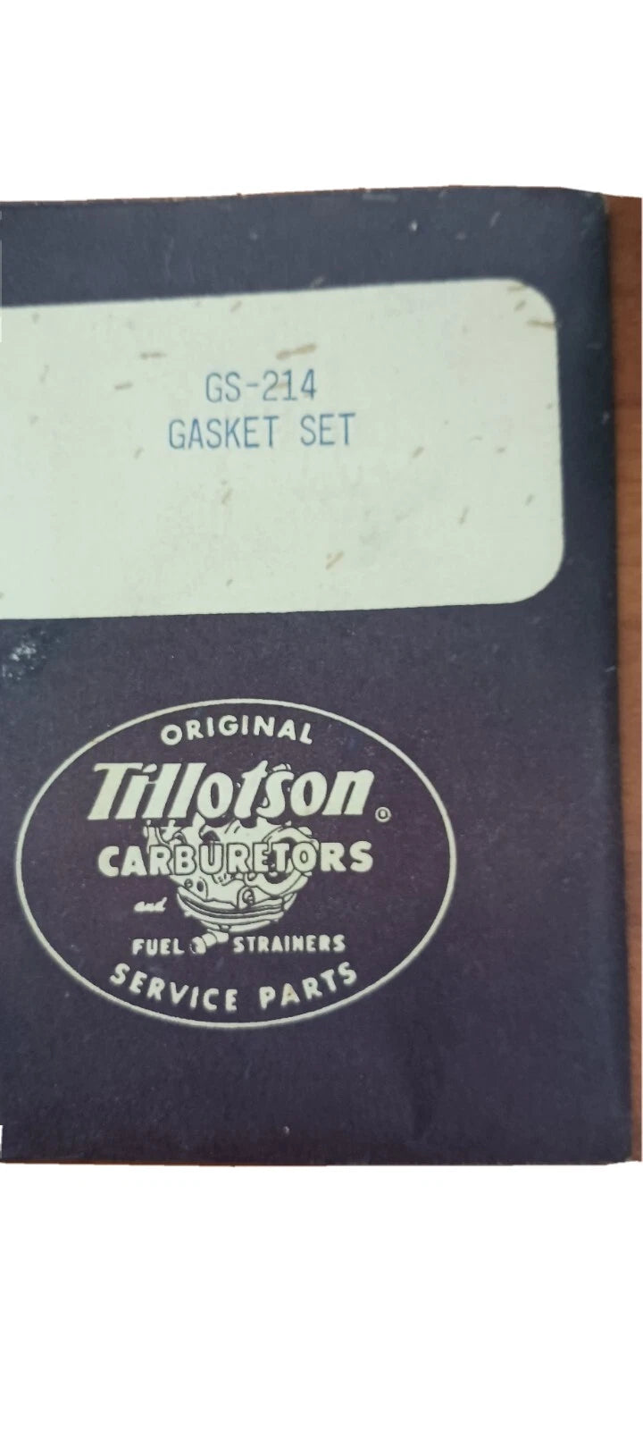 NEW TILLOTSON SERVICE PARTS GASKET SET PART NO. GS-214