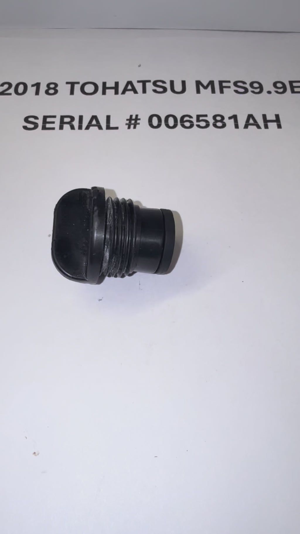 Used Tohatsu 3RS724040M flushing connector cap 2018 MFS9.9E