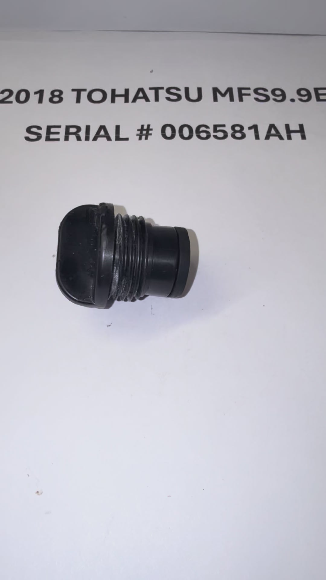 Used Tohatsu 3RS724040M flushing connector cap 2018 MFS9.9E
