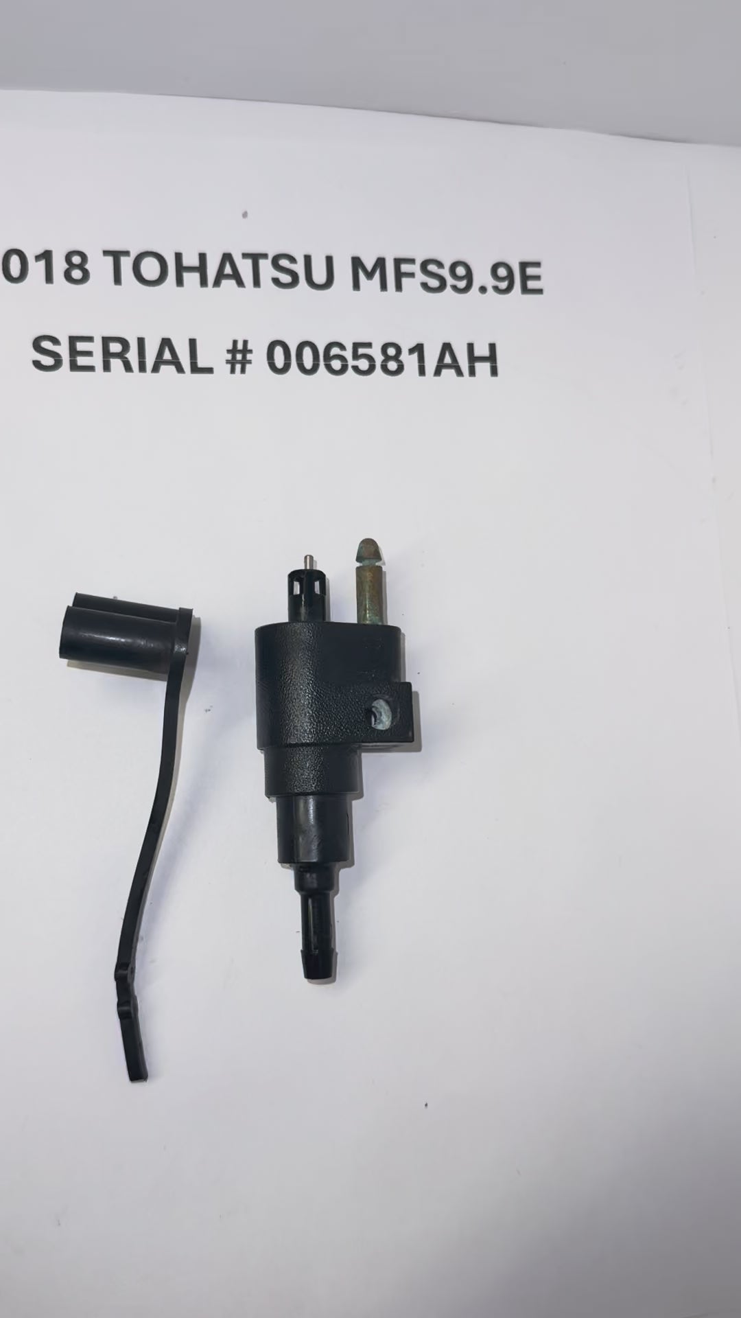 Used Tohatsu 394702601M fuel connector engine side 4-stroke 2018 MFS9.9E