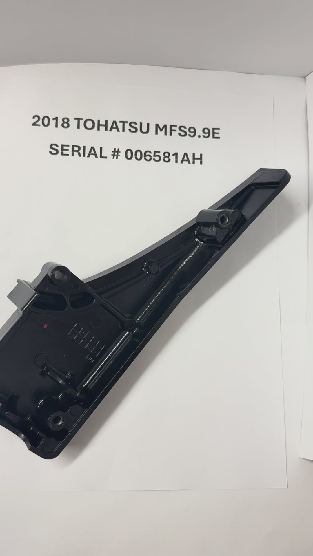 Used Tohatsu 2018 MFS9.9E Cable cover 3R0Q761180