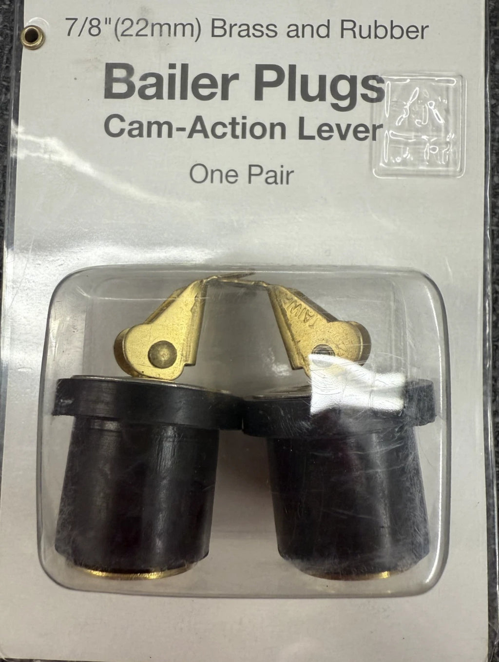 Bailer plugs 7/8" 22mm brass and rubber 375519